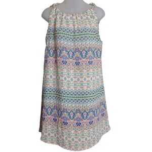 Rachel Ashwell Womens Dress Size 10 Boho Whimsy Princess Keyhole Back Multicolor